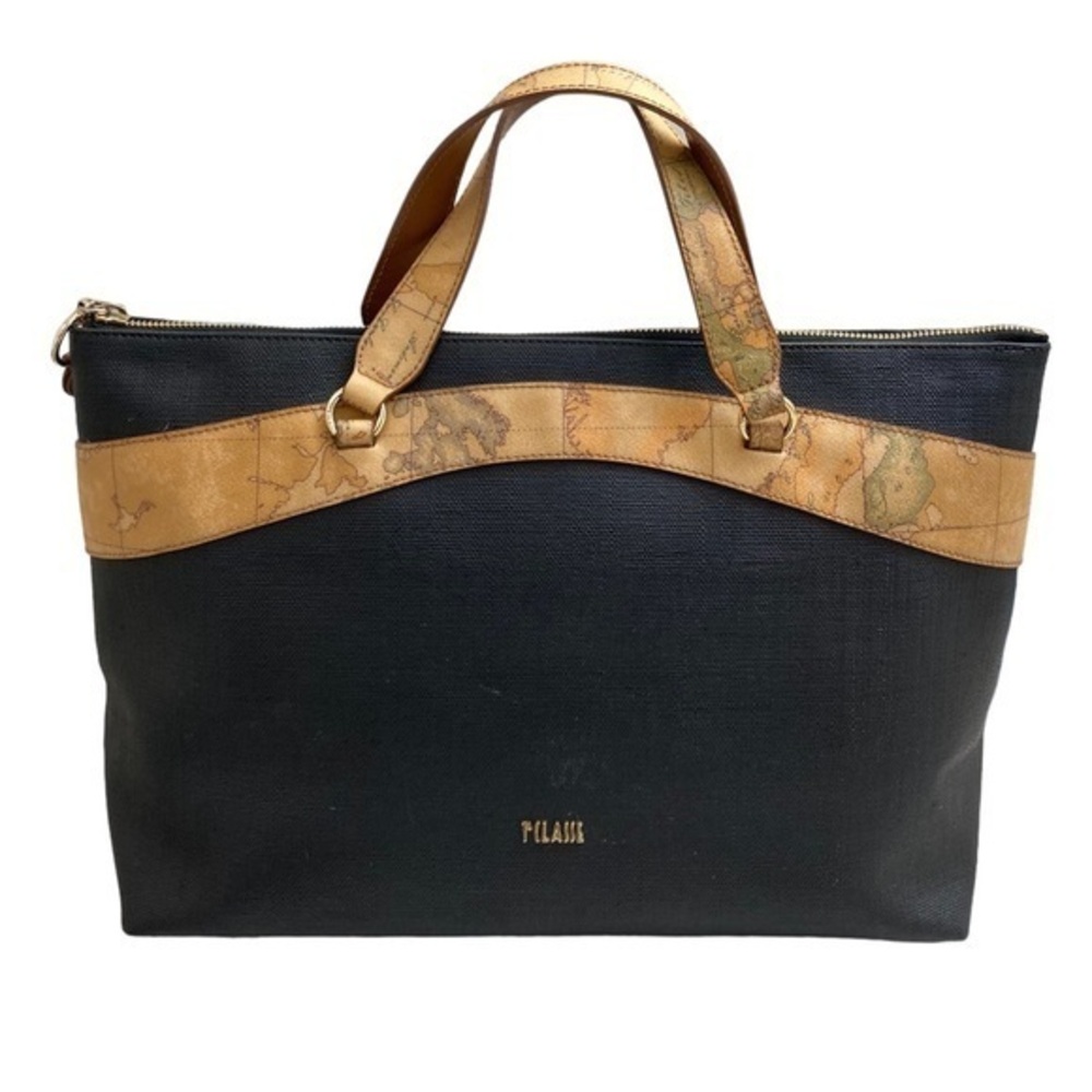 Alviero Martini black map tote bag